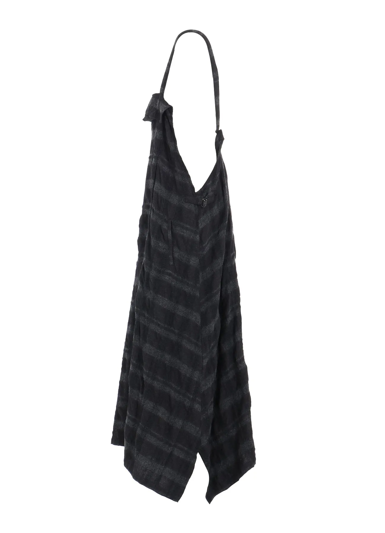 FULLING FINISHED SHADOW CHECK PLEATED SHOULDER STRAP DRESS sold by Yohji Yamamoto product image thumbnail 5