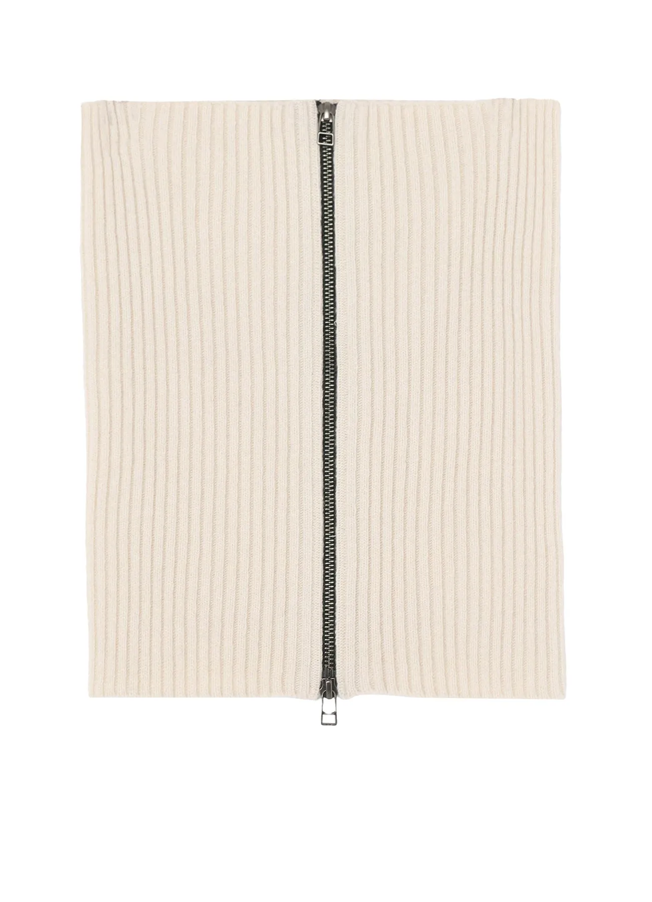 CASHMERE/EXTRA SUPER FINE WOOL ZIPPER NECK WARMERS sold by Yohji Yamamoto