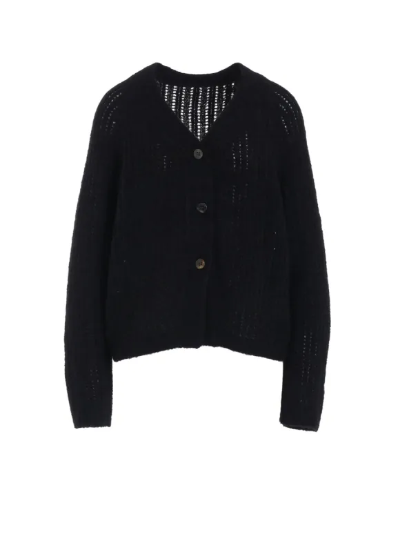 RIB MESH KNIT CARDIGAN sold by Yohji Yamamoto