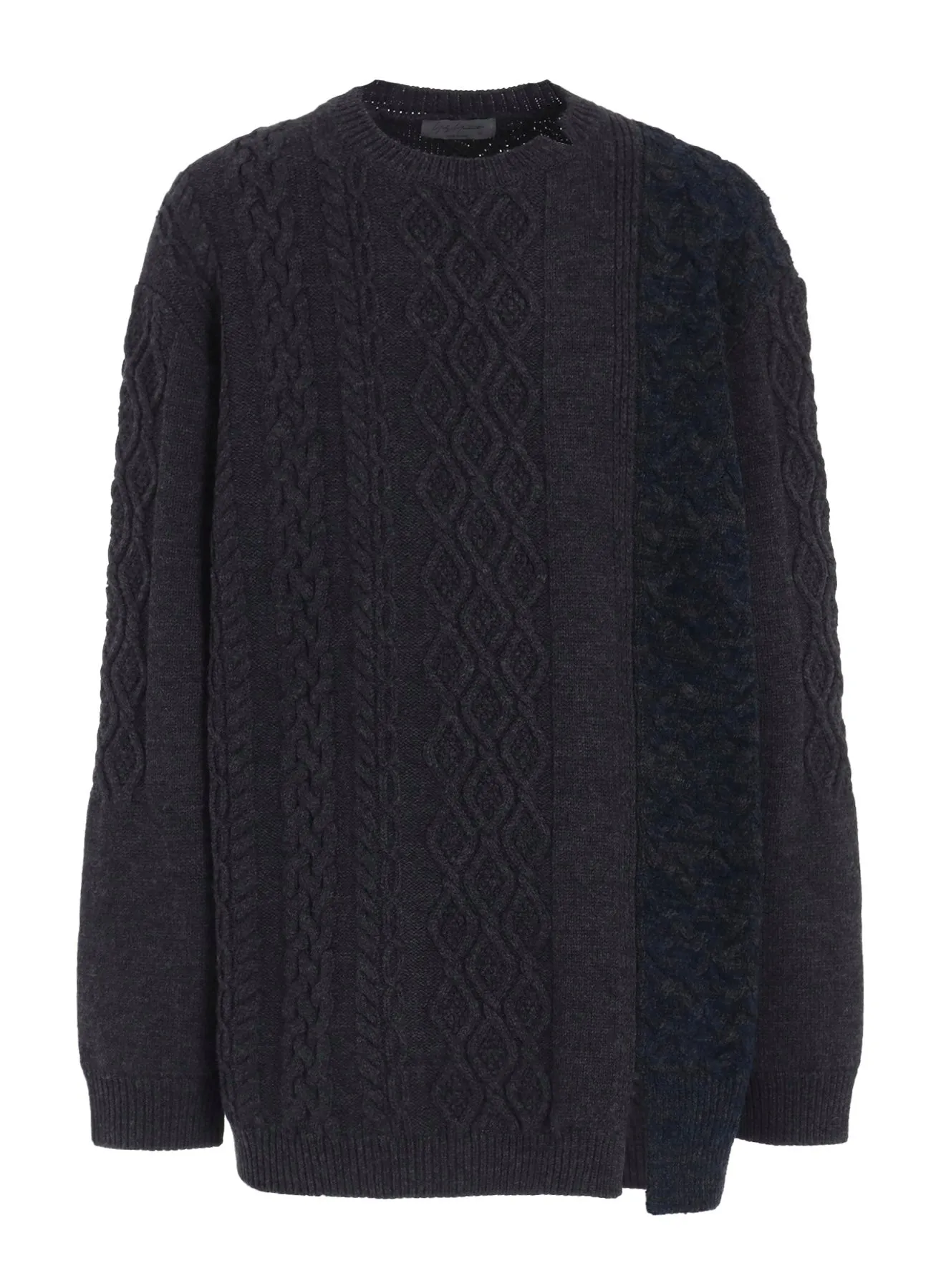 5G CROSS PATTERN SWITCHING ROUND NECK sold by Yohji Yamamoto product image thumbnail 2