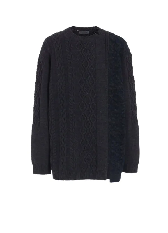 5G CROSS PATTERN SWITCHING ROUND NECK sold by Yohji Yamamoto