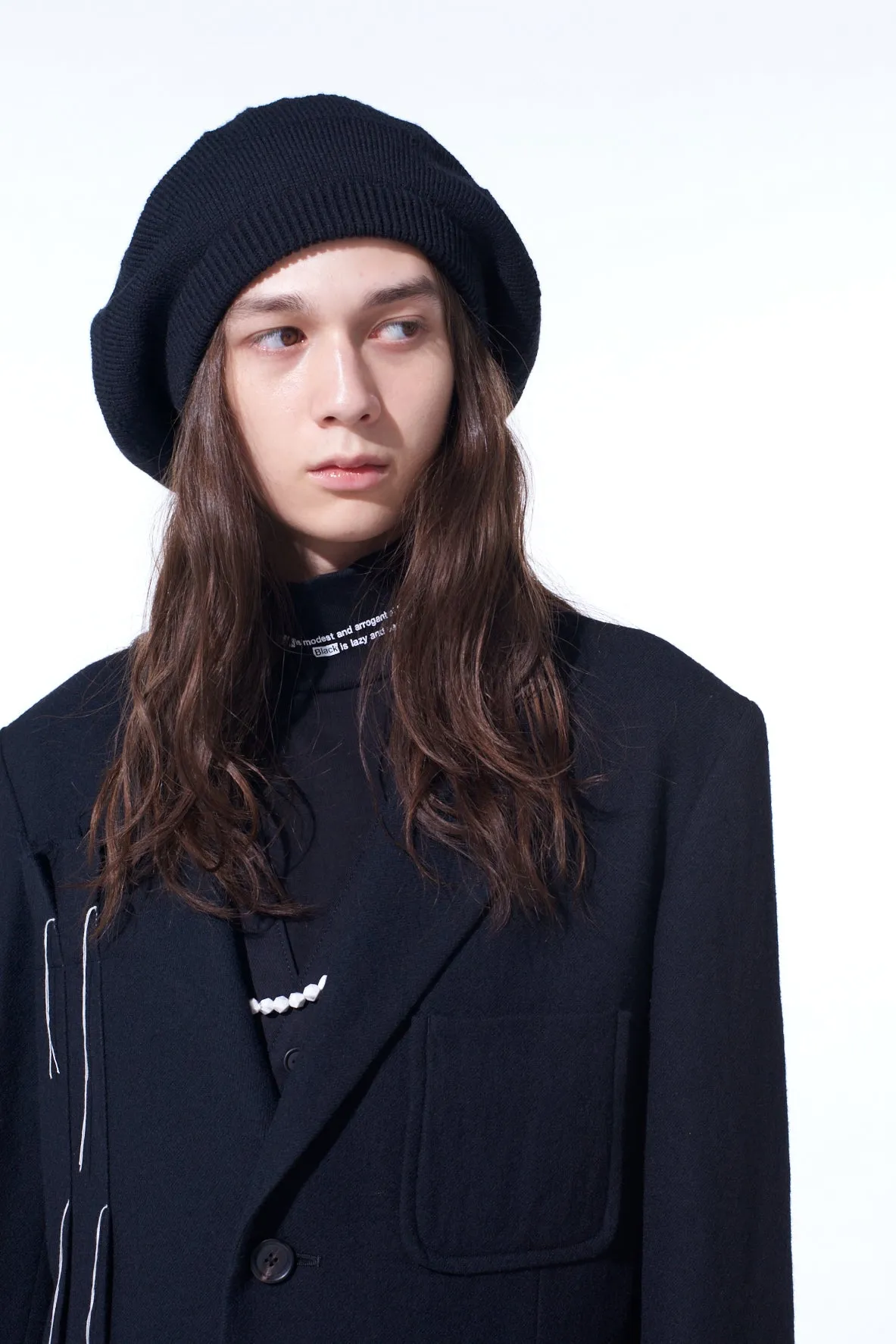 KNITTED BIG BERET sold by Yohji Yamamoto product image thumbnail 2