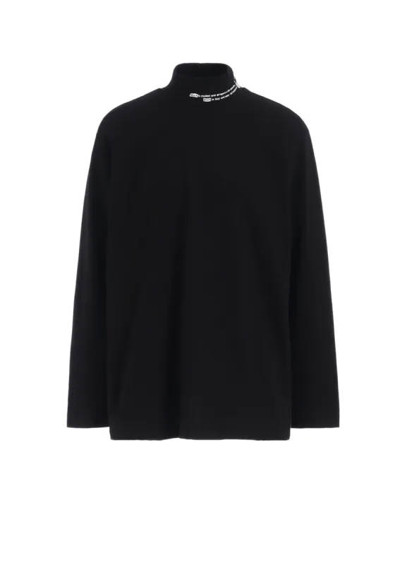 20/COTTON JERSEY「Black is Modest」HIGH NECK T-SHIRT sold by Yohji Yamamoto