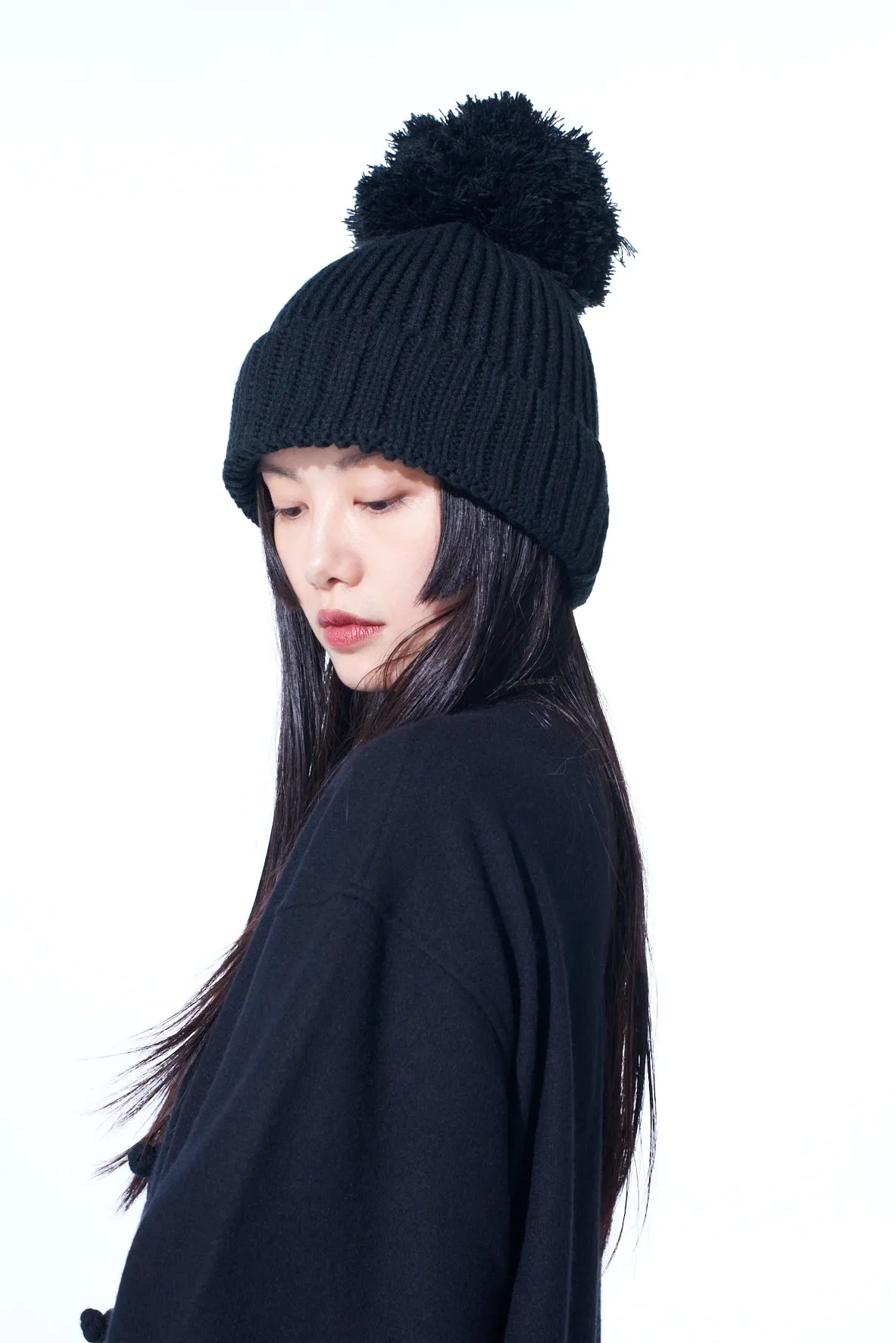 POM-POM KNIT CAP sold by Yohji Yamamoto product image thumbnail 3