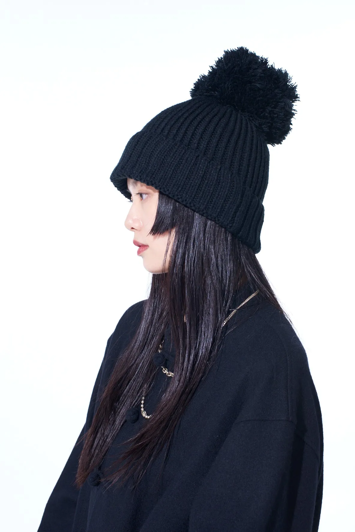 POM-POM KNIT CAP sold by Yohji Yamamoto product image thumbnail 4
