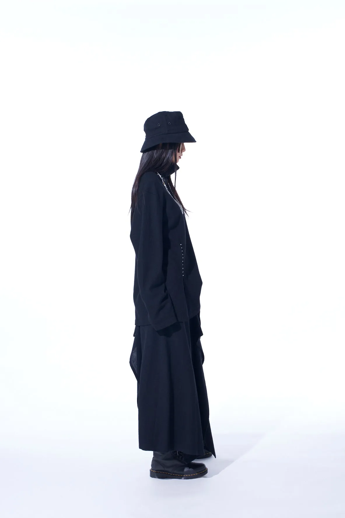 WOOL VIYELLA PLEATED SKIRT sold by Yohji Yamamoto product image thumbnail 4