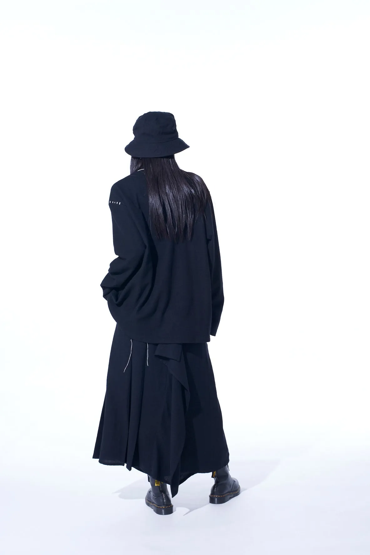 WOOL VIYELLA PLEATED SKIRT sold by Yohji Yamamoto product image thumbnail 3