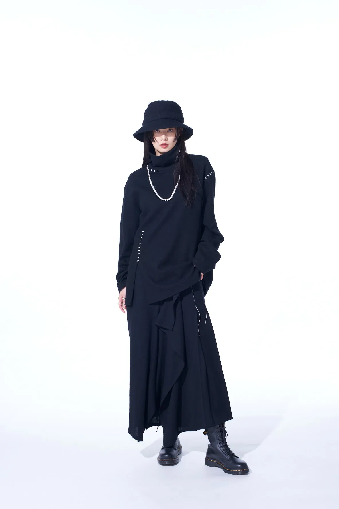 WOOL VIYELLA PLEATED SKIRT sold by Yohji Yamamoto product image thumbnail 2