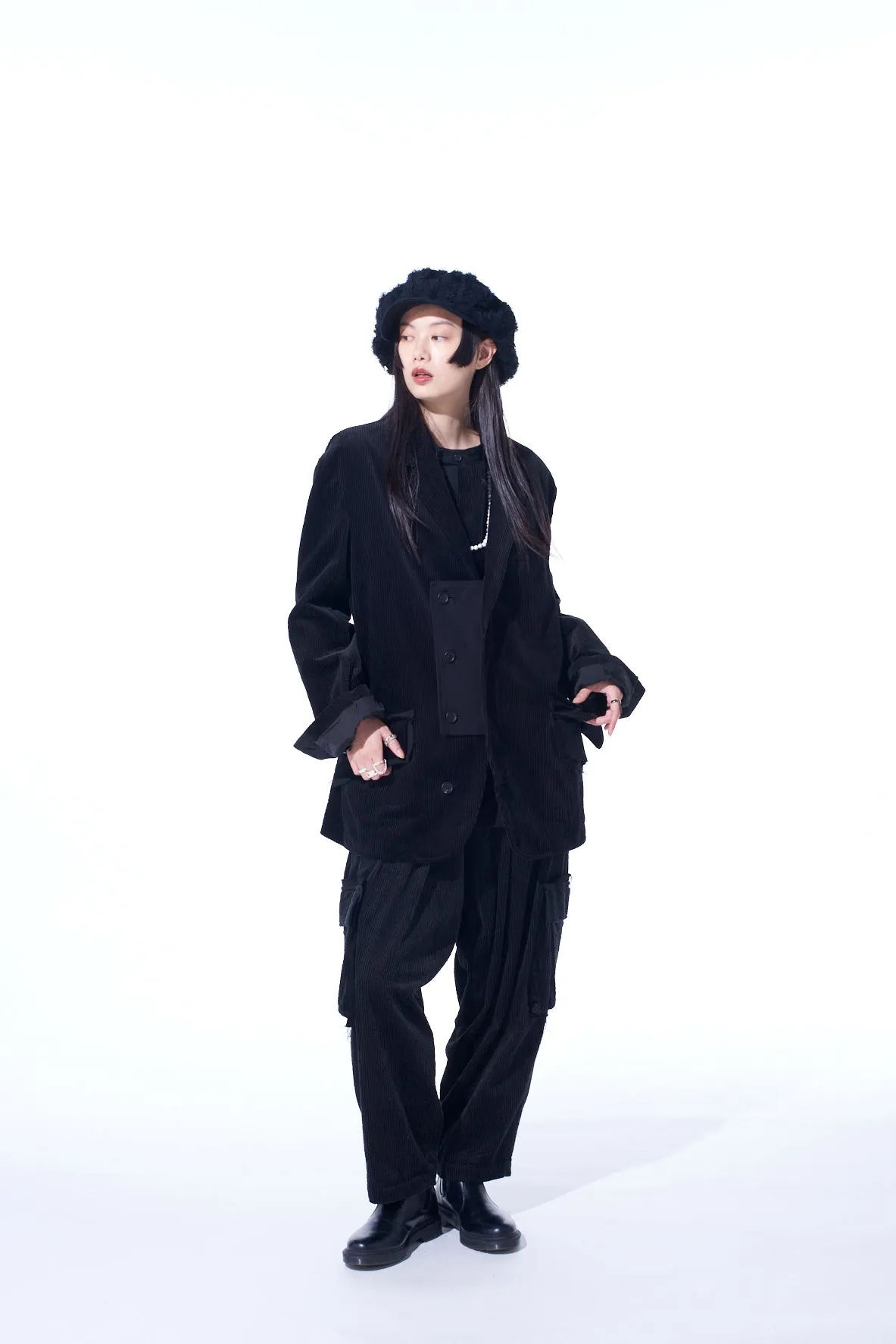 6W SOCCER CORDUROY TAPERED CARGO PANTS sold by Y's by Yohji Yamamoto product image thumbnail 3