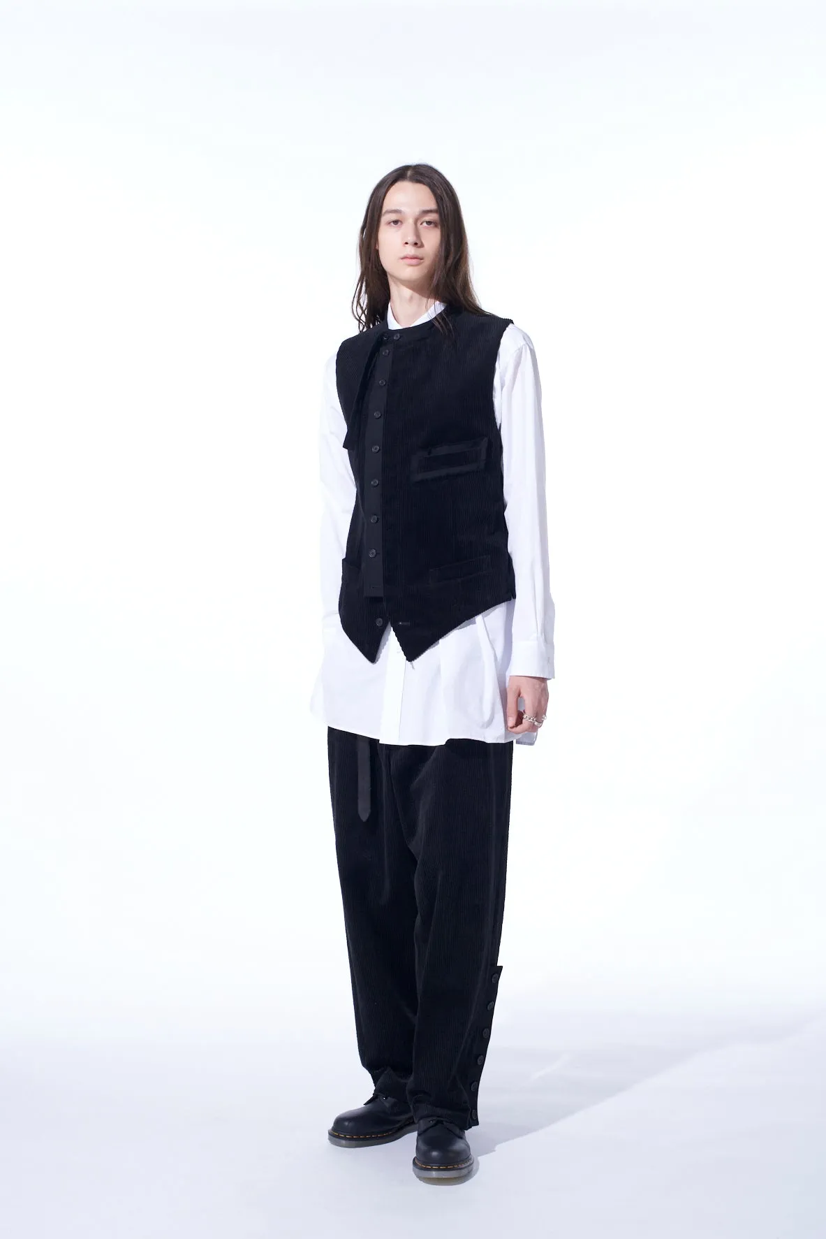 6W SOCCER CORDUROY STAND COLLAR VEST sold by Yohji Yamamoto product image thumbnail 3