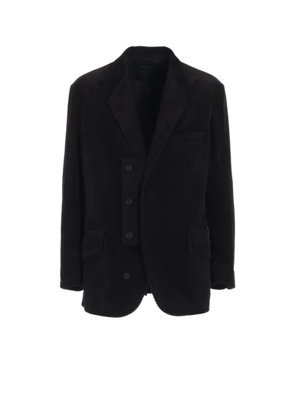 6W SOCCER CORDUROY OVERSIZE NOTCHED LAPEL JACKET sold by Yohji Yamamoto