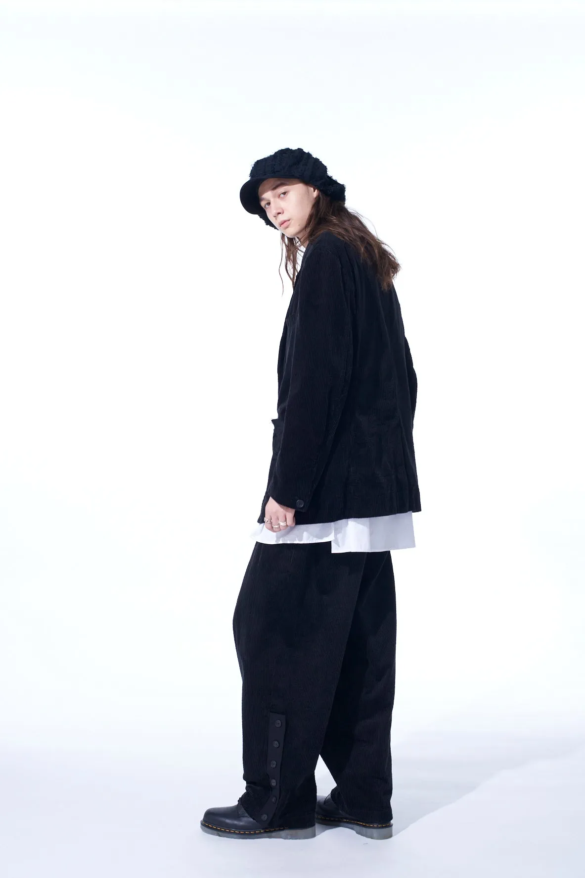 6W SOCCER CORDUROY OVERSIZE NOTCHED LAPEL JACKET sold by Yohji Yamamoto product image thumbnail 4
