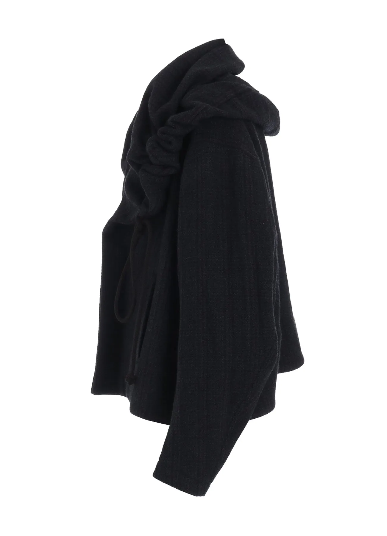 WOOL PLAID PATTERN GATHERED JACKETS sold by Yohji Yamamoto product image thumbnail 3