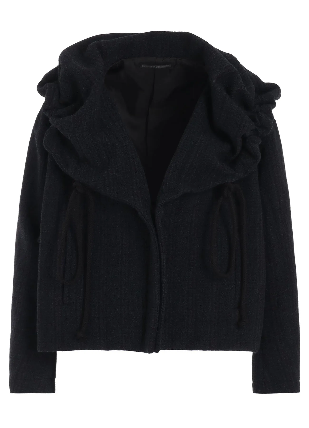 WOOL PLAID PATTERN GATHERED JACKETS sold by Yohji Yamamoto product image thumbnail 2