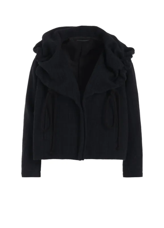 WOOL PLAID PATTERN GATHERED JACKETS sold by Yohji Yamamoto