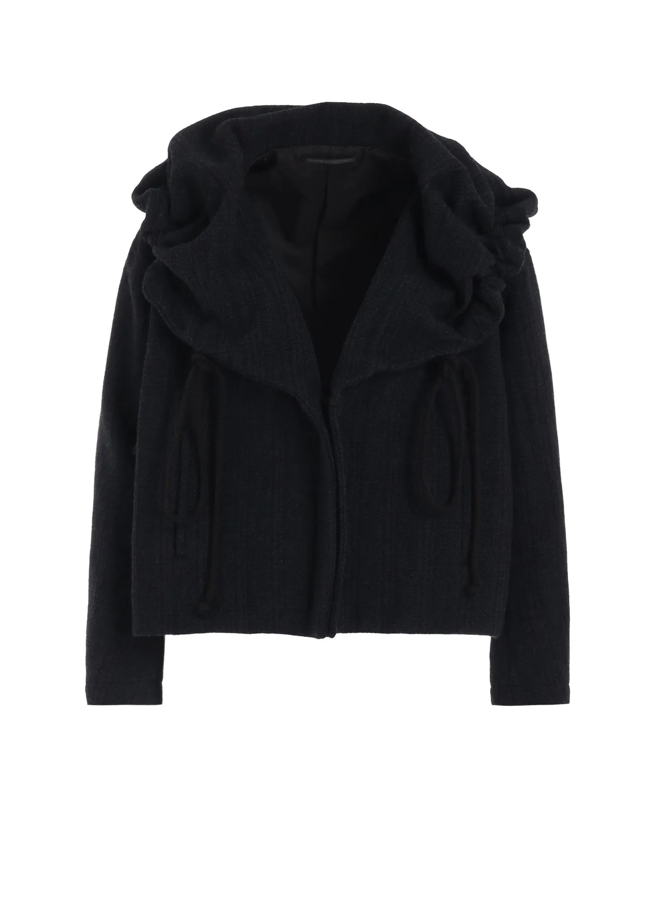 WOOL PLAID PATTERN GATHERED JACKETS sold by Yohji Yamamoto