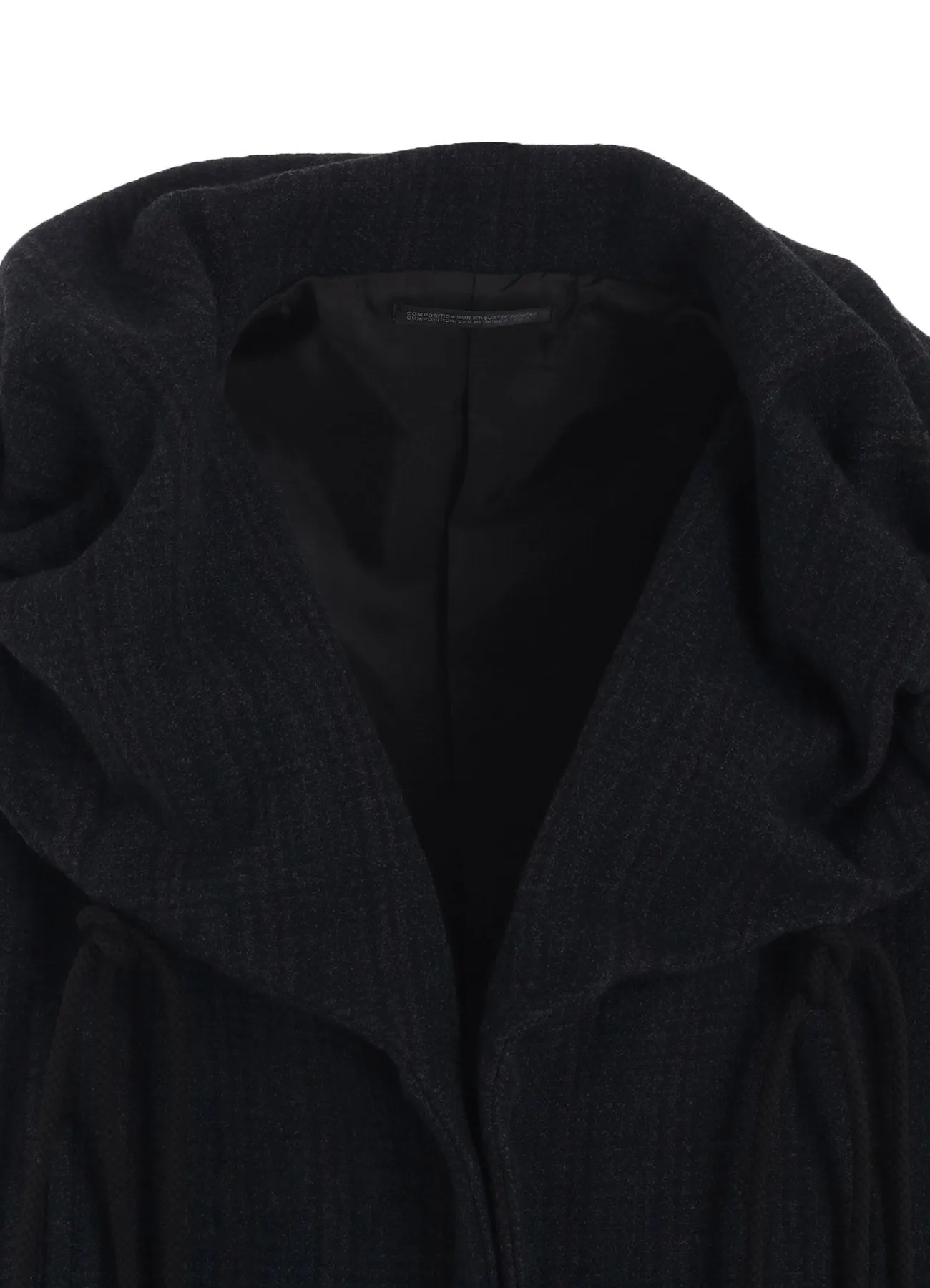 WOOL PLAID PATTERN GATHERED JACKETS sold by Yohji Yamamoto product image thumbnail 5