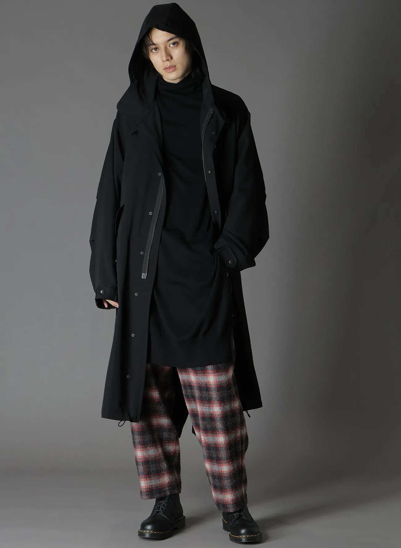 CHECKED SHAGGY WOOL ZIPPER POCKET PANTS sold by Yohji Yamamoto product image thumbnail 4