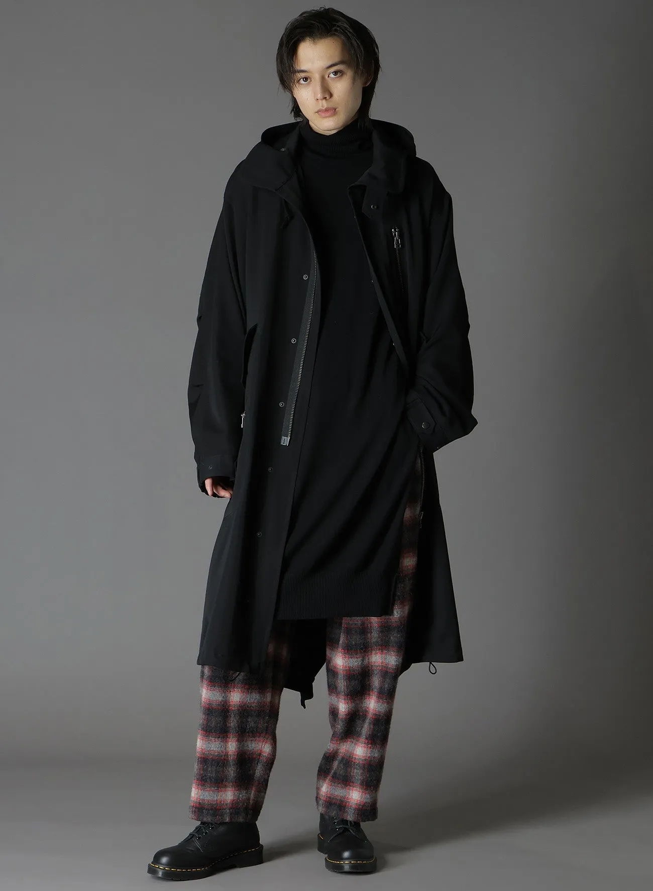 CHECKED SHAGGY WOOL ZIPPER POCKET PANTS sold by Yohji Yamamoto product image thumbnail 3