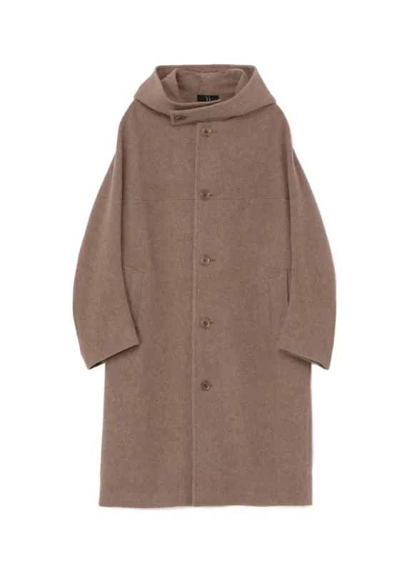 WOOL MOSSER CUT OUT COLLAR COAT sold by Yohji Yamamoto