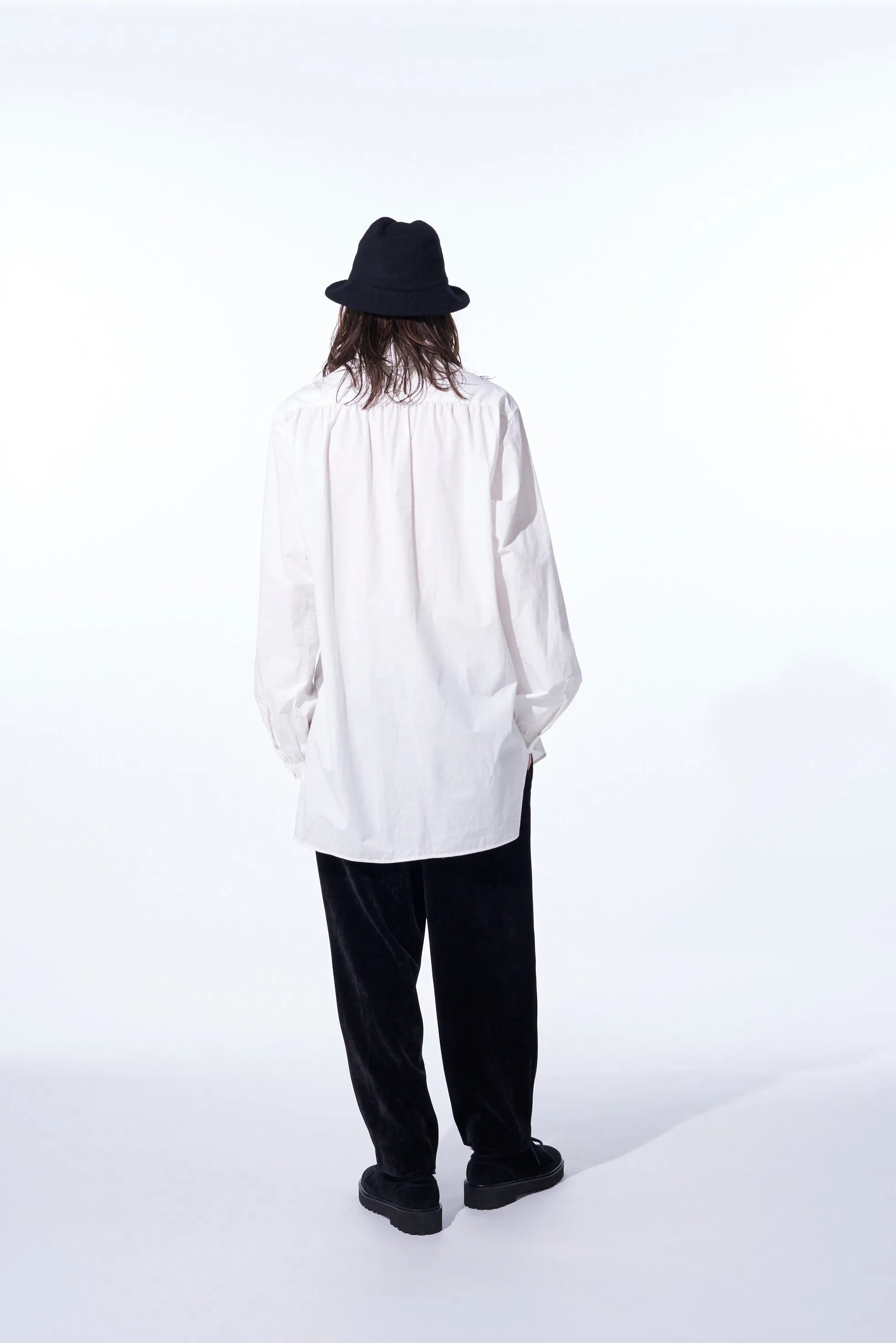 COTTON/LINEN WASHER TYPEWRITER BIG-COLLARED SHIRT sold by Yohji Yamamoto product image thumbnail 4