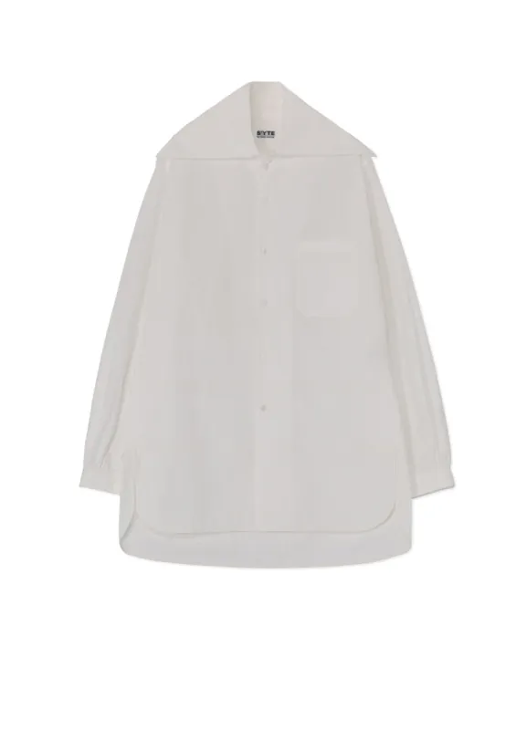 COTTON/LINEN WASHER TYPEWRITER BIG-COLLARED SHIRT made by Yohji Yamamoto