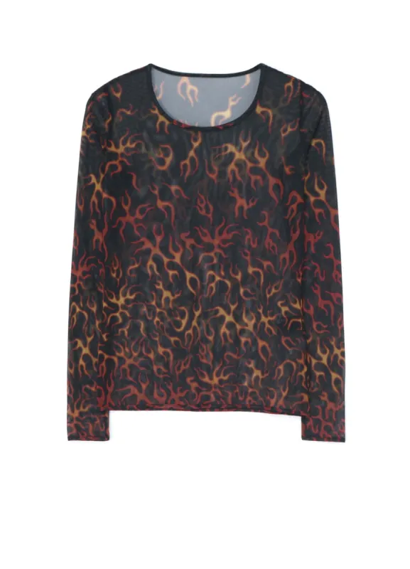FIRE PRINT SLIM FIT TOP sold by Yohji Yamamoto