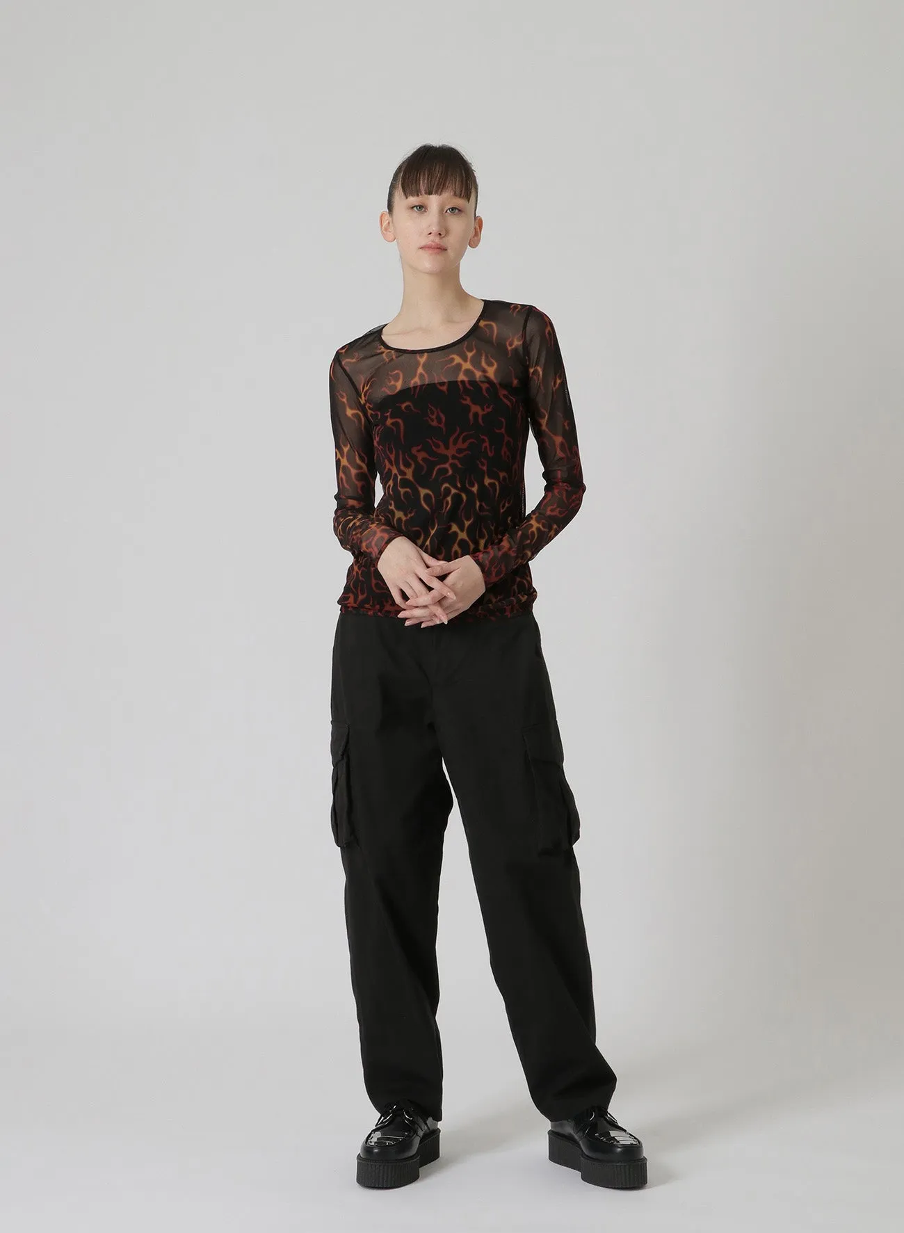 FIRE PRINT SLIM FIT TOP sold by Yohji Yamamoto product image thumbnail 5