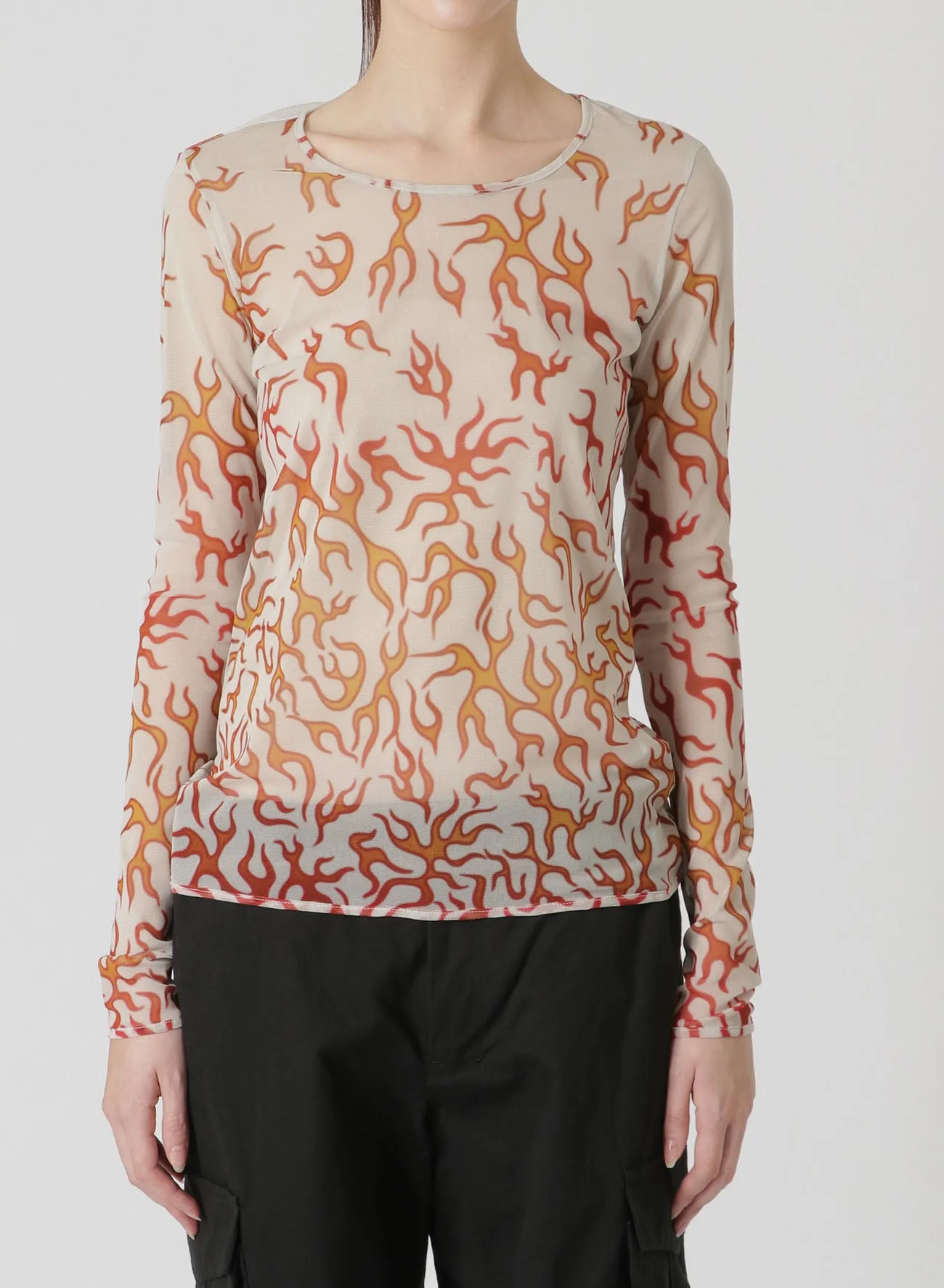 FIRE PRINT SLIM FIT TOP sold by Yohji Yamamoto product image thumbnail 4