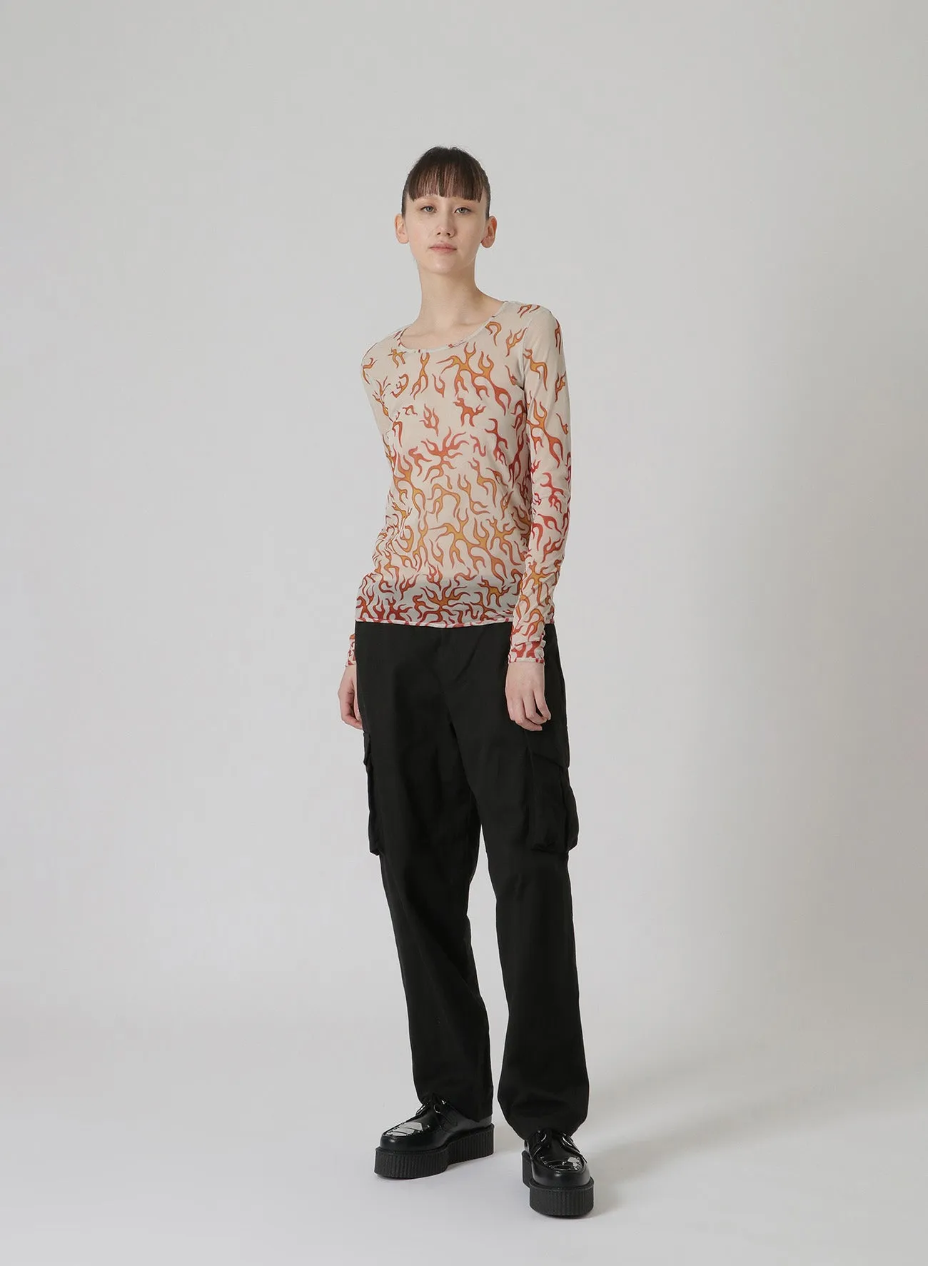 FIRE PRINT SLIM FIT TOP sold by Yohji Yamamoto product image thumbnail 5