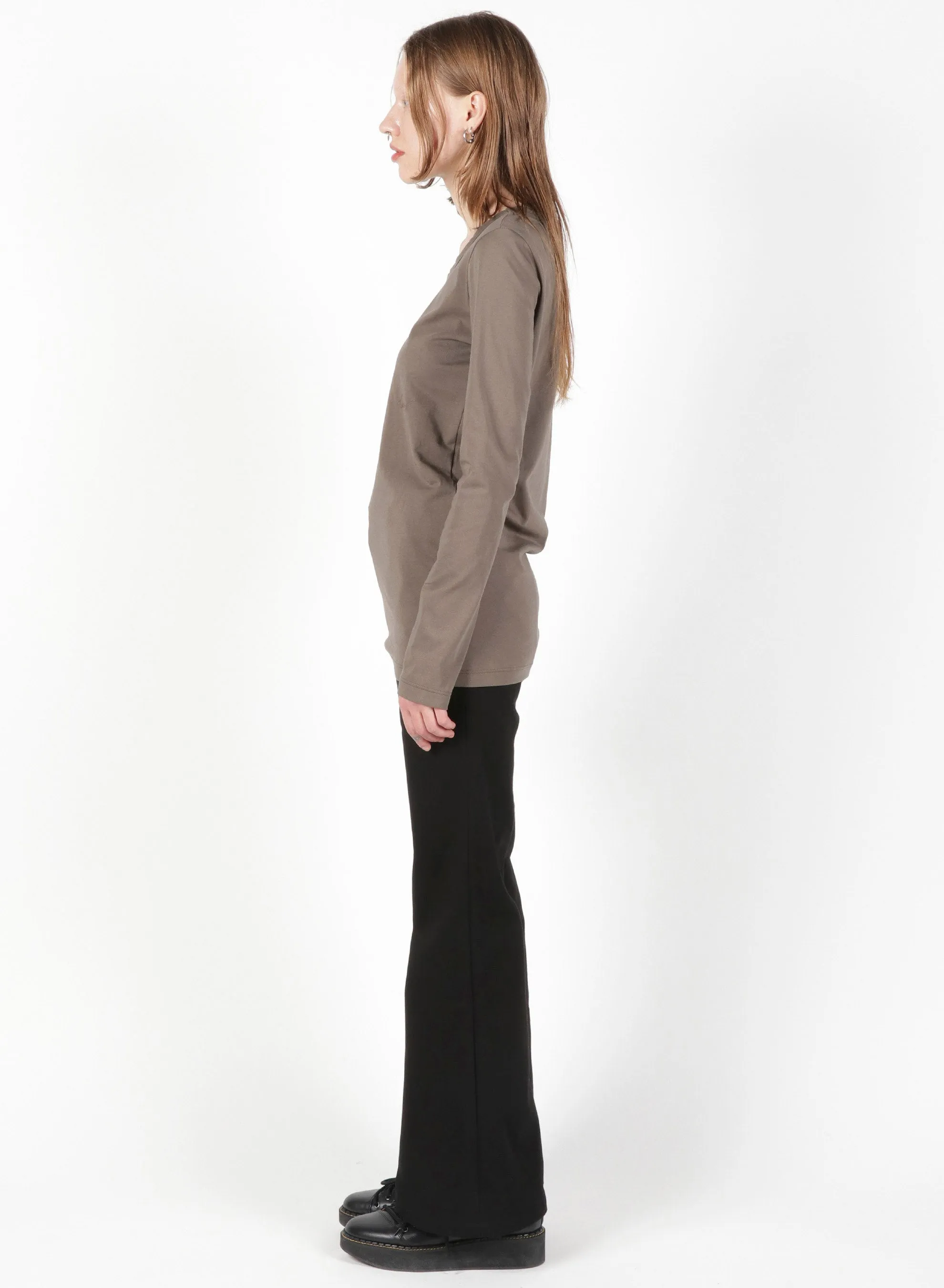 Cotton Colour Plain Stitch Basic Long Sleeve T sold by Yohji Yamamoto product image thumbnail 5