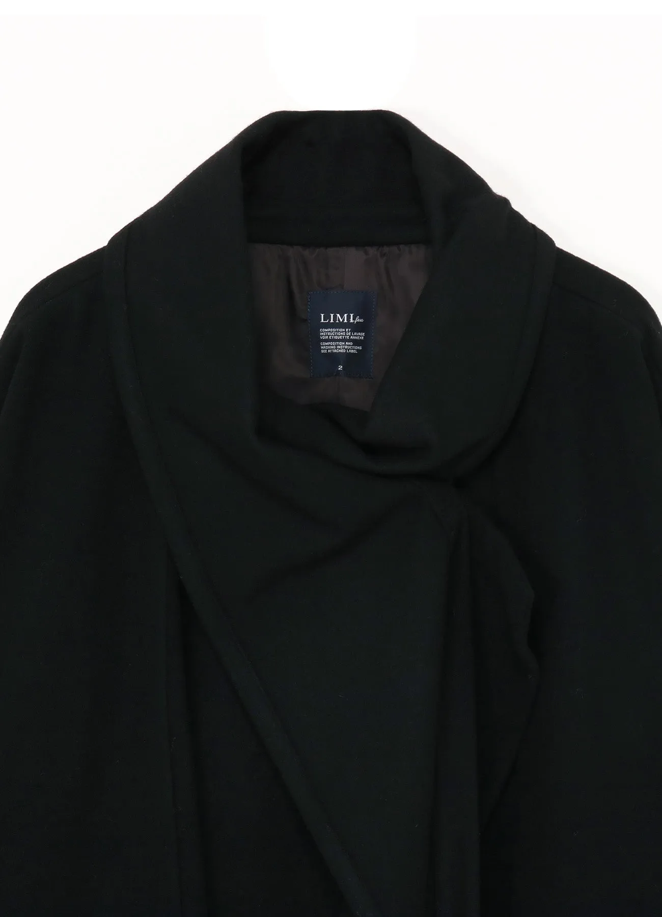 WOOL MOSSER COAT WITH STOLE sold by Yohji Yamamoto product image thumbnail 4