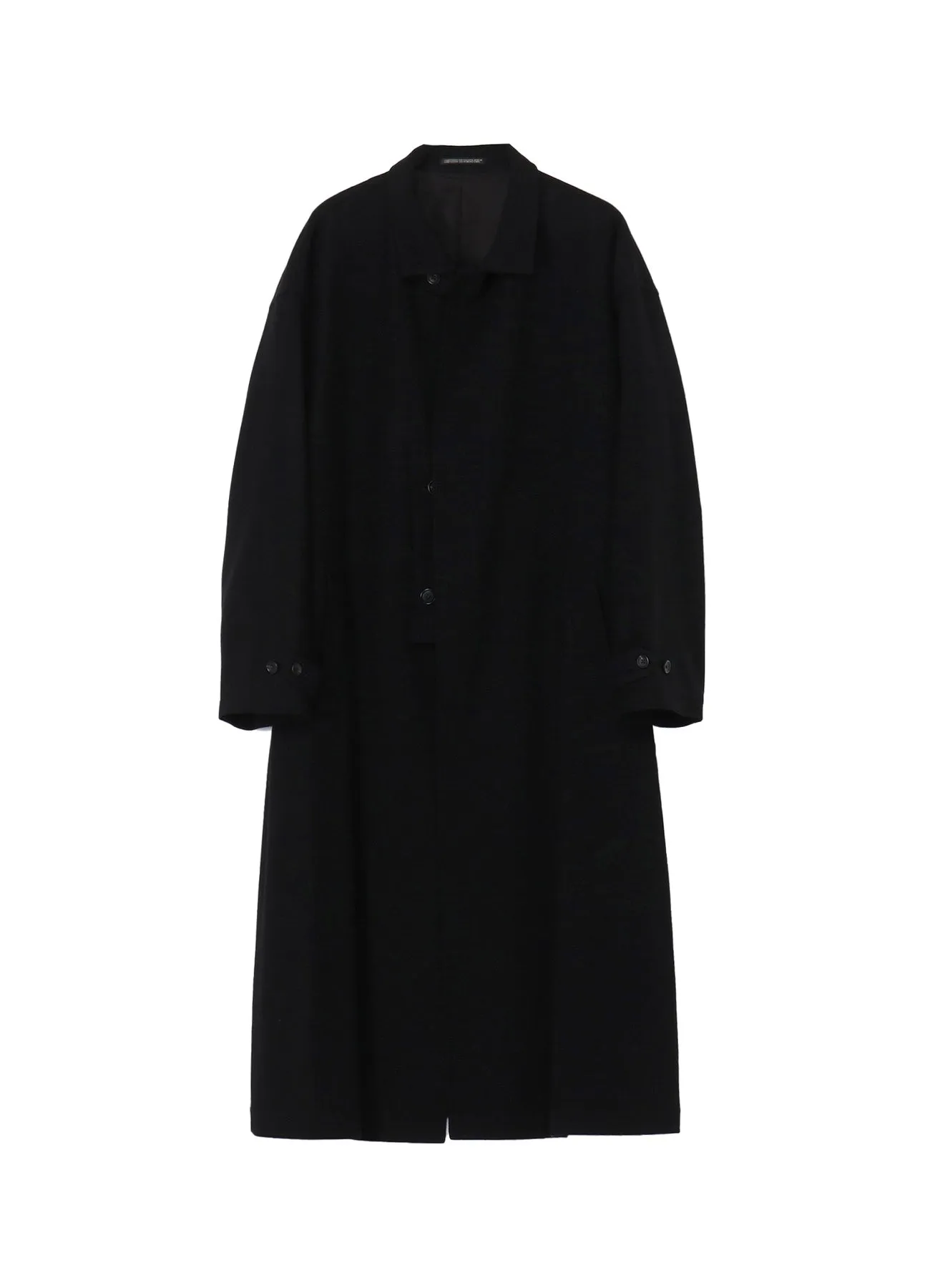 WOOL FLANNEL STAND-UP COLLAR RAIN COAT sold by Yohji Yamamoto