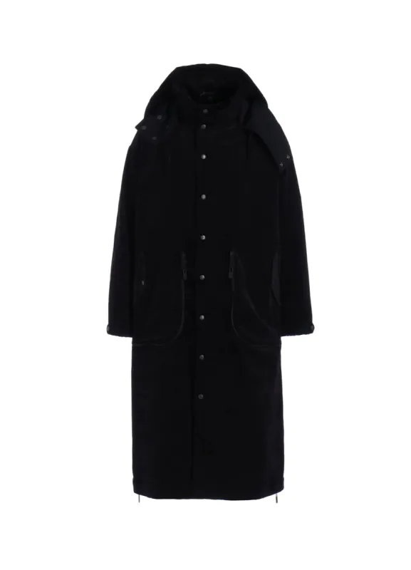 50C VELVET HOODED LONG COAT made by Yohji Yamamoto