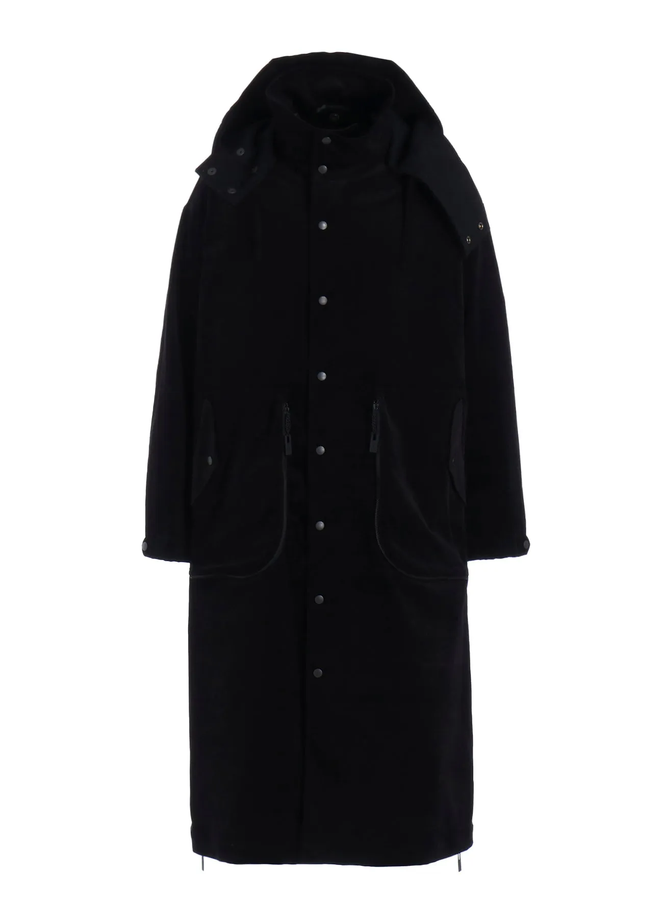 50C VELVET HOODED LONG COAT sold by Yohji Yamamoto product image thumbnail 3