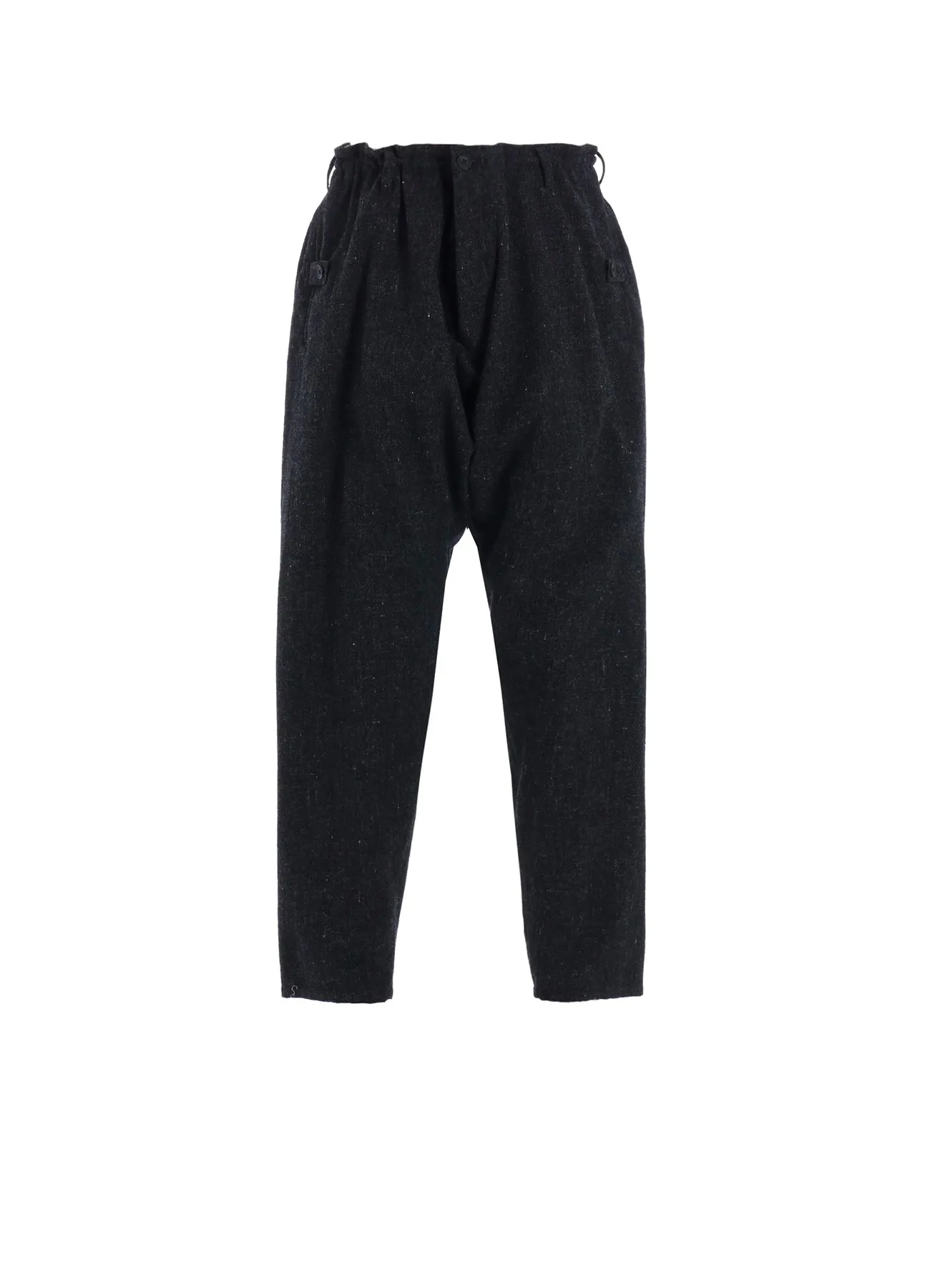 WOOL SPINNING SLIM SAROUEL PANTS sold by Yohji Yamamoto
