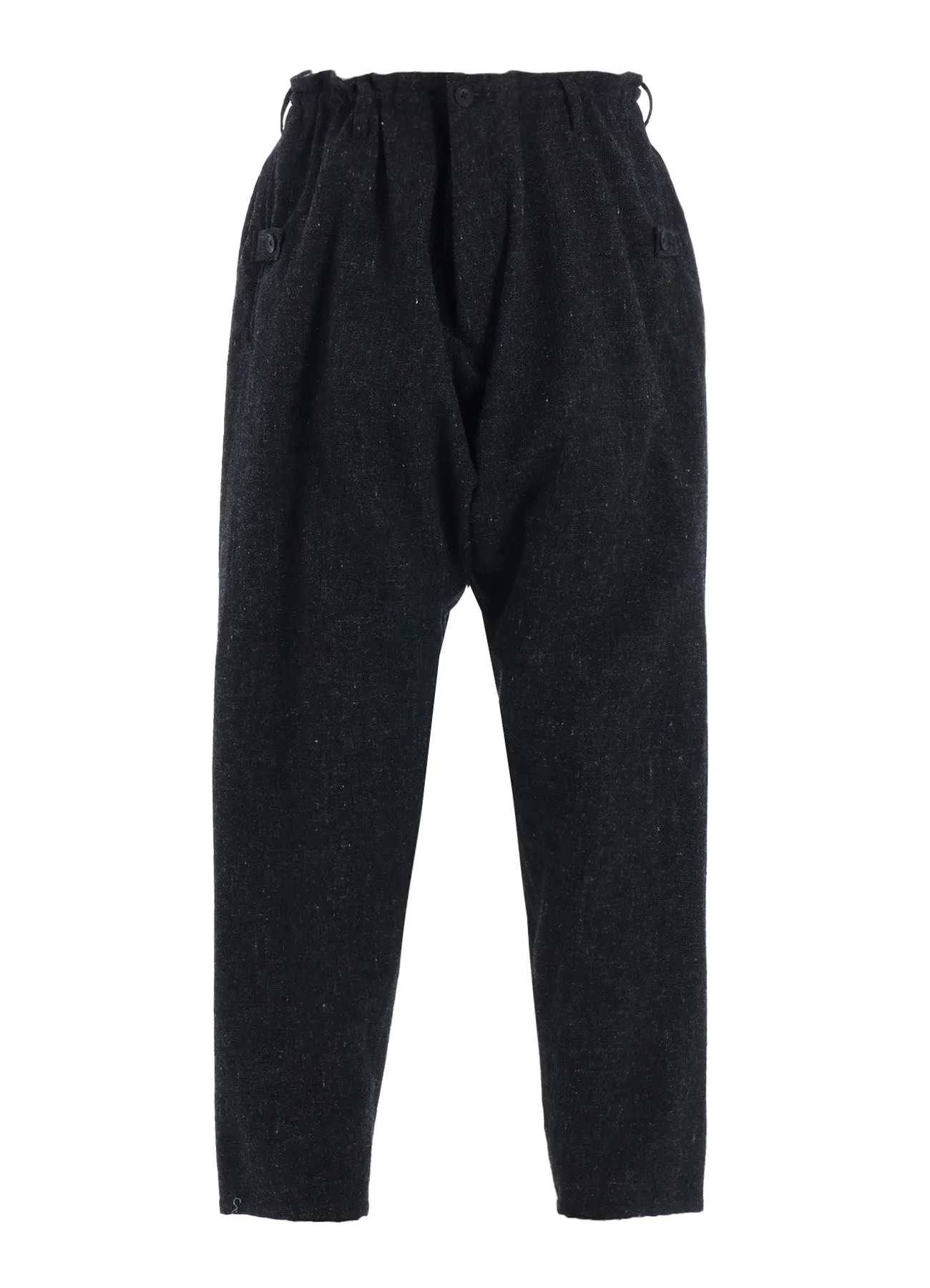 WOOL SPINNING SLIM SAROUEL PANTS sold by Yohji Yamamoto product image thumbnail 3