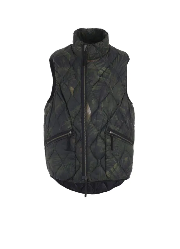 【S'YTE X TAION】DAHLIA CAMOUFLAGE QUILTED DOWN VEST sold by Yohji Yamamoto