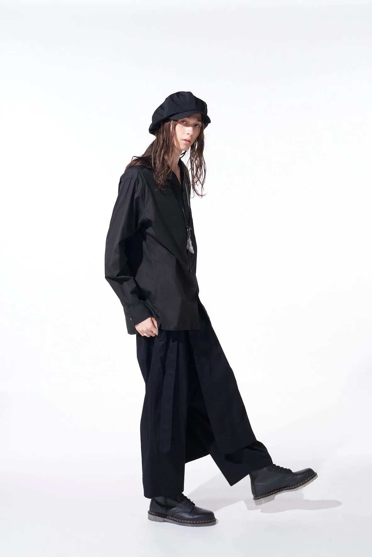 COTTON BROAD LOOSE-FIT OPEN COLLAR SHIRT sold by Yohji Yamamoto product image thumbnail 5