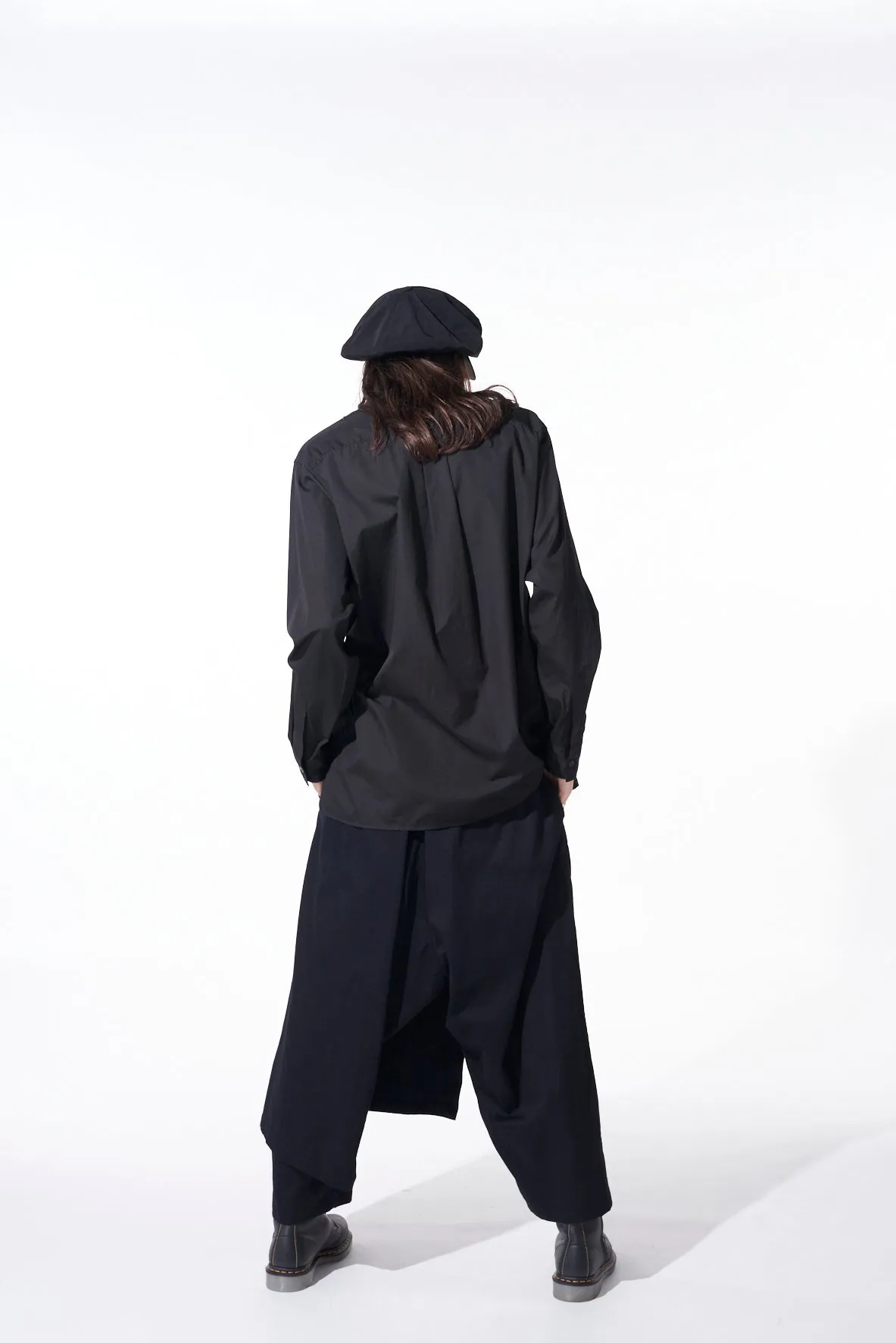 COTTON BROAD LOOSE-FIT OPEN COLLAR SHIRT sold by Yohji Yamamoto product image thumbnail 4