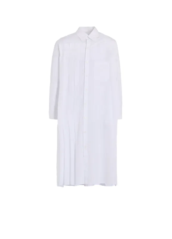 COTTON BROAD PLEATED SHIRT DRESS sold by Yohji Yamamoto