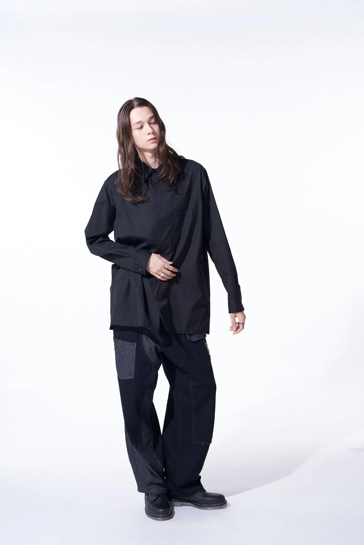 COTTON BROAD LOOSE-FIT REGULAR COLLAR SHIRT sold by Yohji Yamamoto product image thumbnail 2