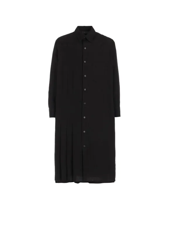 COTTON BROAD PLEATED SHIRT DRESS sold by Yohji Yamamoto