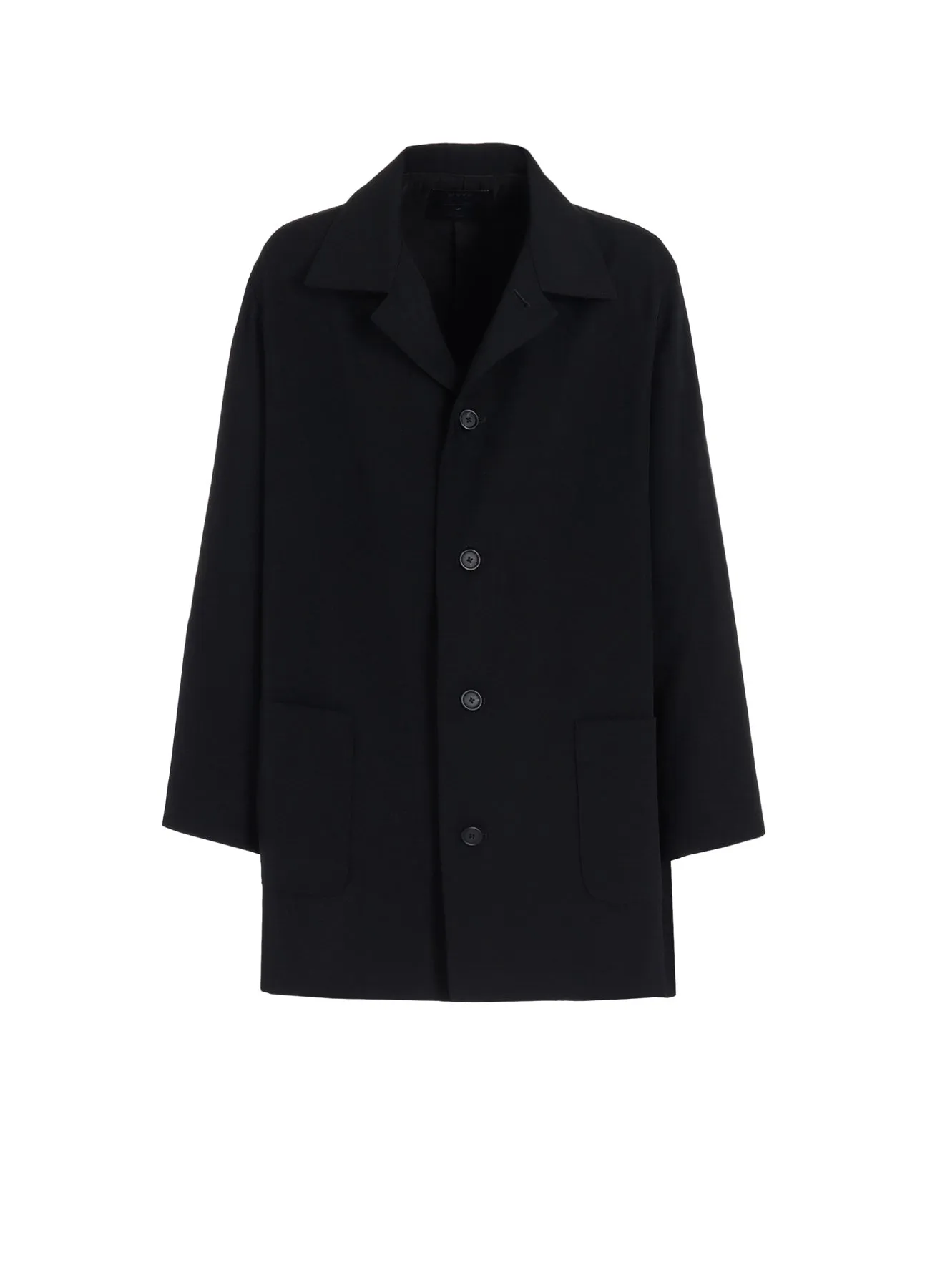 WASHER WOOL GABARDINE OPEN COLLAR TOPPER BLOUSON sold by Yohji Yamamoto