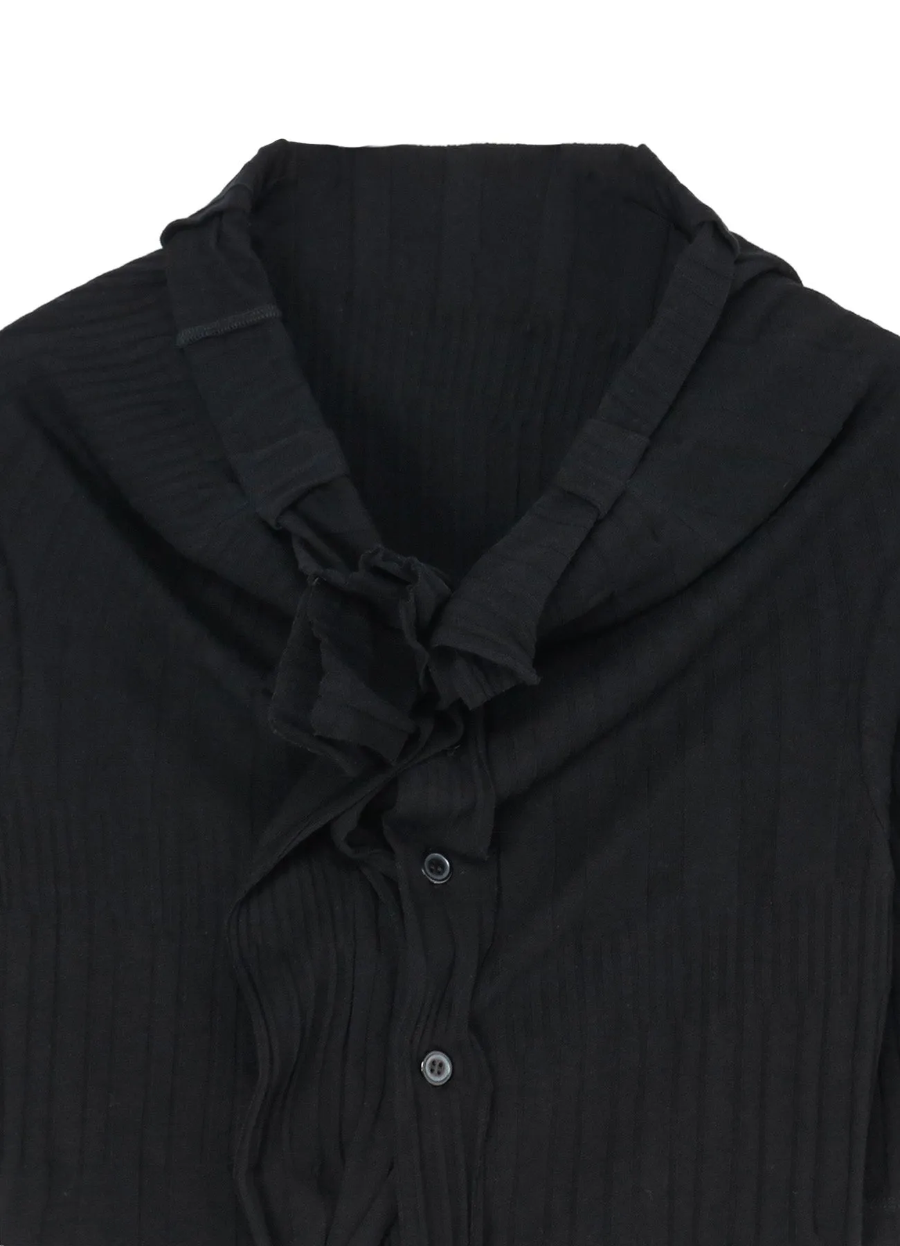 40/ COTTON HARD TWISTED WRINKLED RIBBED CARDIGAN sold by Yohji Yamamoto product image thumbnail 4