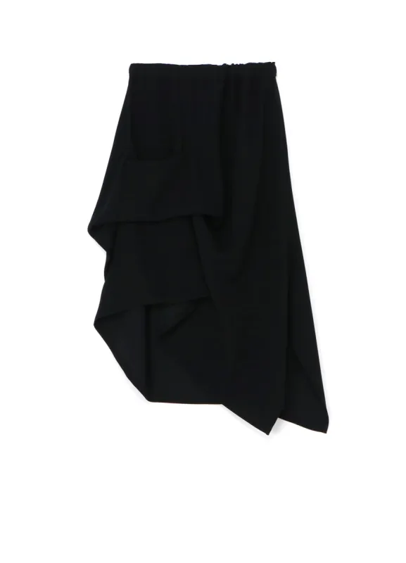DOUBLE SATIN IRREGULAR HEM SKIRT sold by Yohji Yamamoto