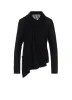 WOOL BREND STRIPE ASYMMETRIC CARDIGAN sold by Yohji Yamamoto