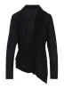 WOOL BREND STRIPE ASYMMETRIC CARDIGAN sold by Yohji Yamamoto