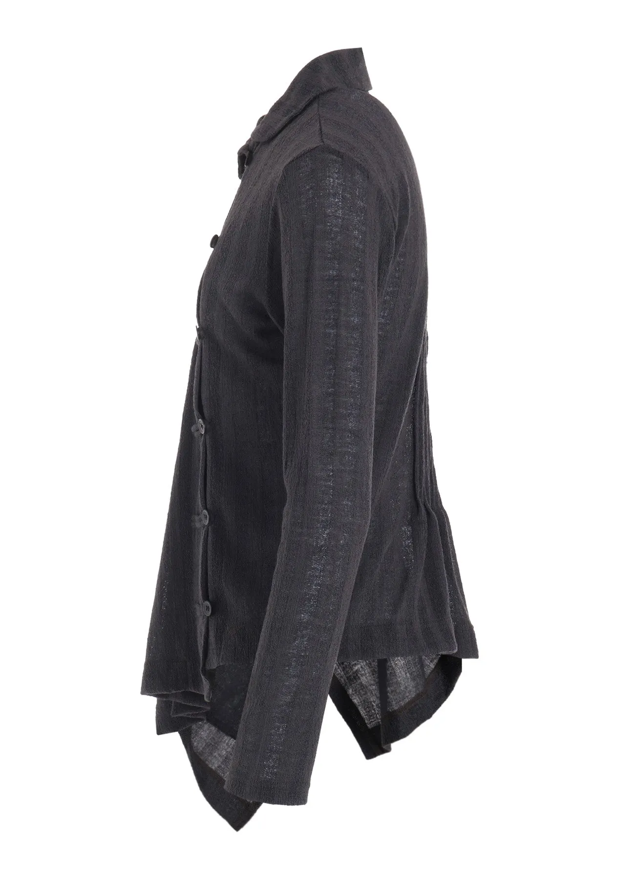 WOOL BREND STRIPE ASYMMETRIC CARDIGAN sold by Yohji Yamamoto product image thumbnail 3