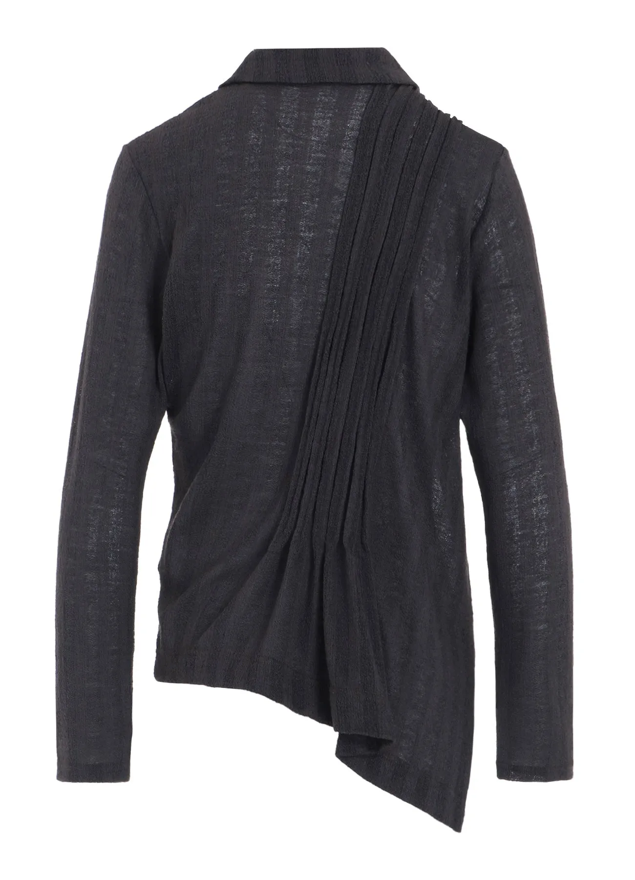 WOOL BREND STRIPE ASYMMETRIC CARDIGAN sold by Yohji Yamamoto product image thumbnail 4
